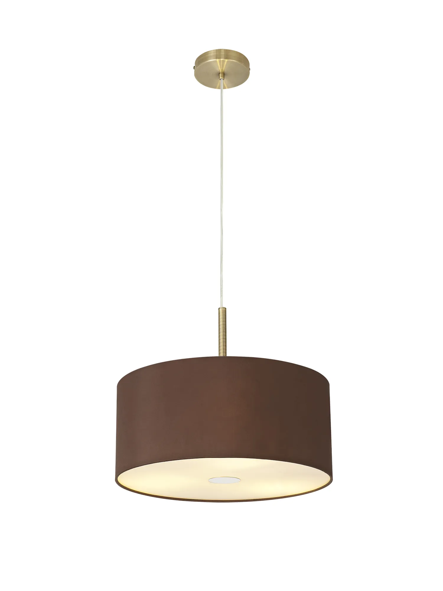 Baymont 40cm 3 Light Pendant Antique Brass, Raw Cocoa/Grecian Bronze, Frosted Diffuser DK0392  Deco Baymont AB RC